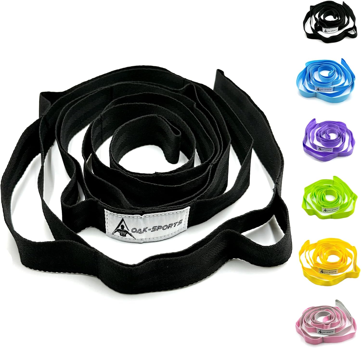 Stretching Strap Yoga Strap with Loops for Physical Therapy, Non-Elastic