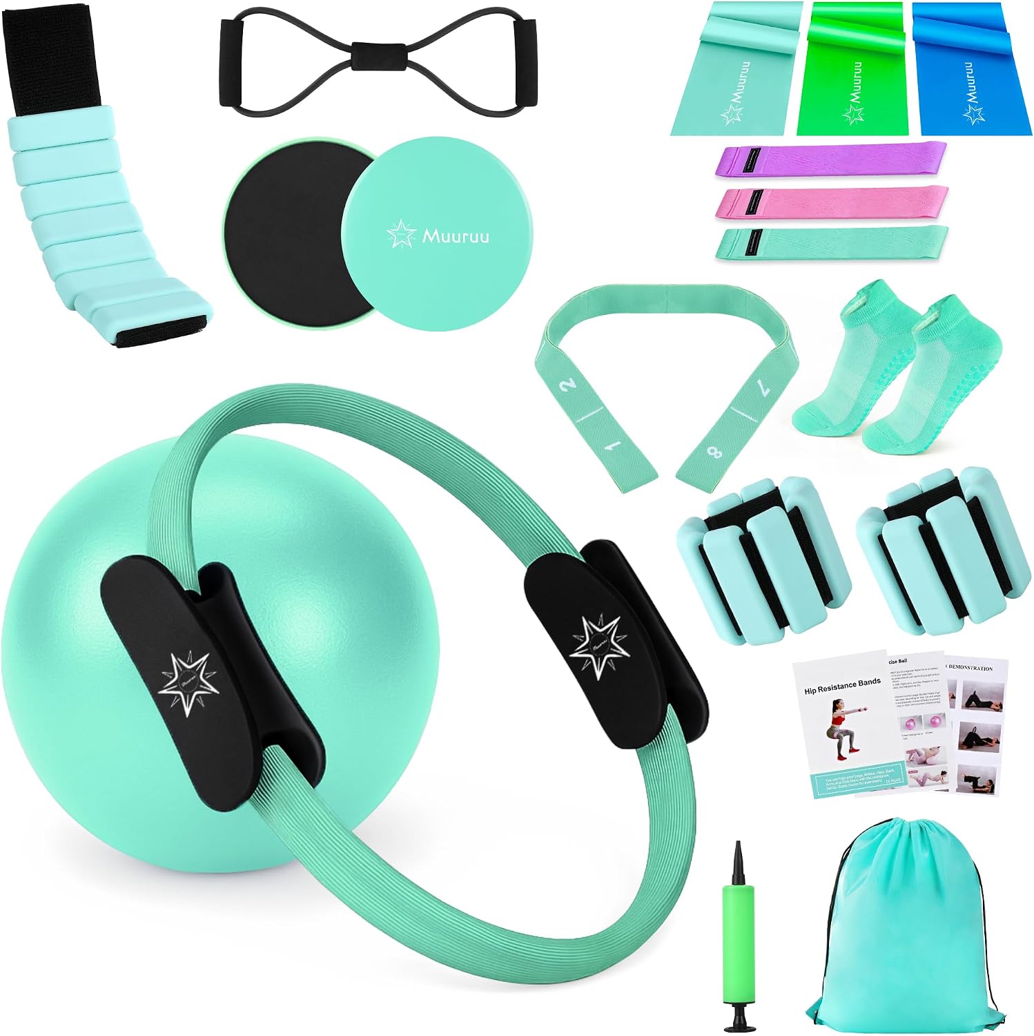 Pilates Kit Equipment, Pilates Ring and Ball for Women Home Workout