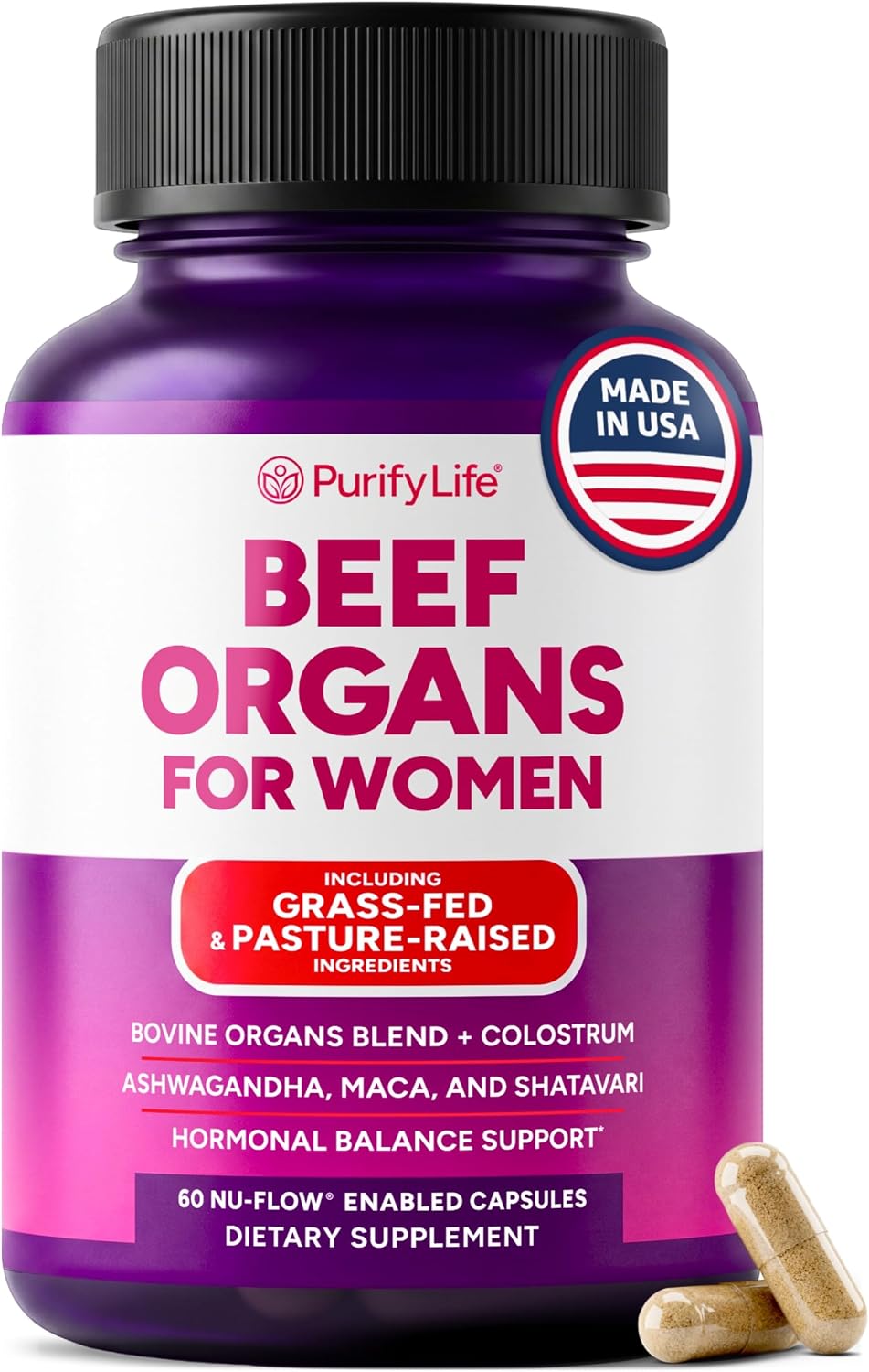 Grass-Fed Primal Beef Organ Supplement for Women, Hormone Balance for Women
