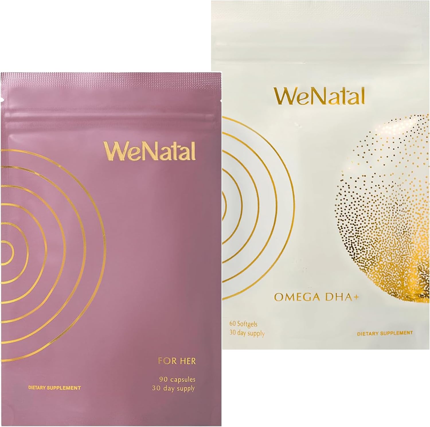 WeNatal Prenatal Vitamins for Women & Omega-3 Fish Oil Duo – DHA & EPA