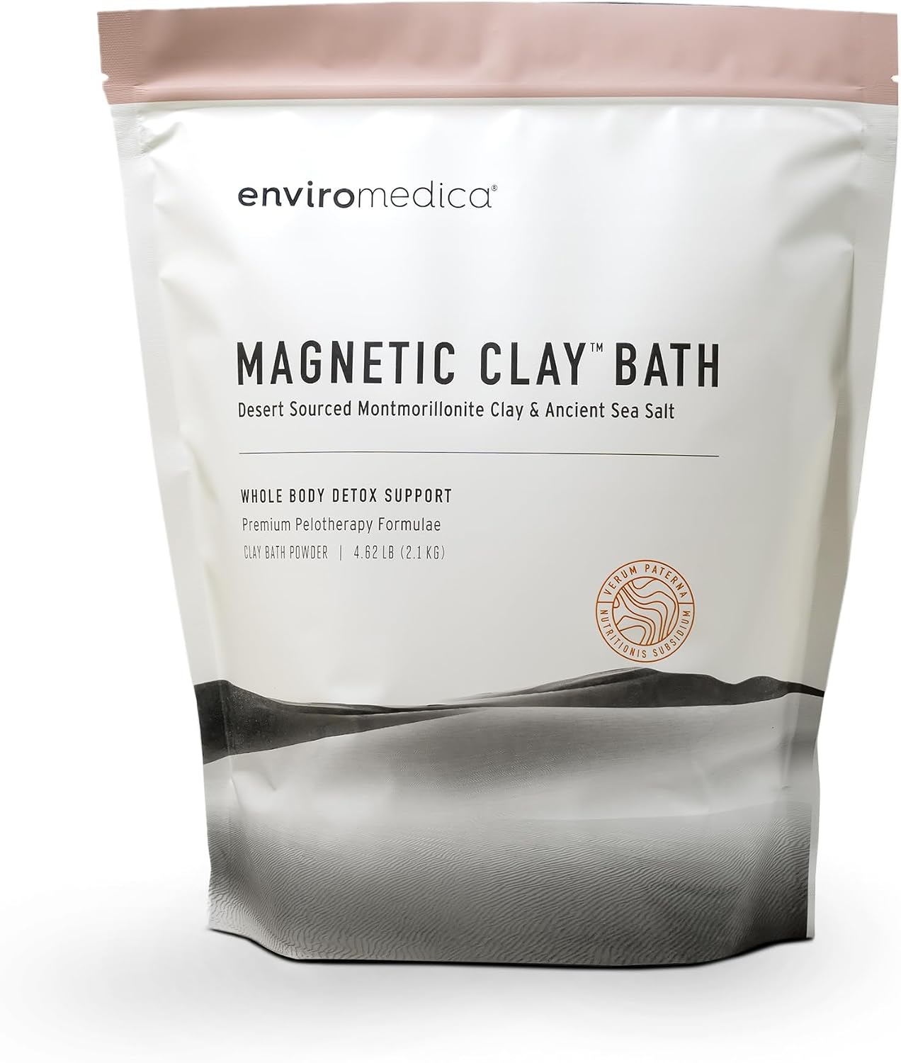 Enviromedica Magnetic Bentonite Clay Bath Soak, Detox & Cleanse, 500g | Sodium & calcium bentonite with Himalayan salt. Use as body soak, foot soak, or face clay mask. Rejuvenating & cleansing.