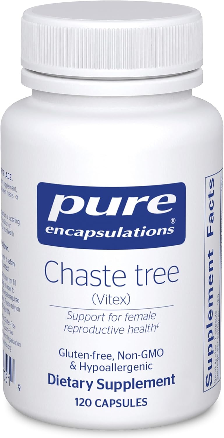 Pure Encapsulations Chaste Tree (Vitex), 120 Capsules | Supplement to Support Healthy Menstrual Cycle Duration and Flow, Reproductive Function, and Breast Comfort