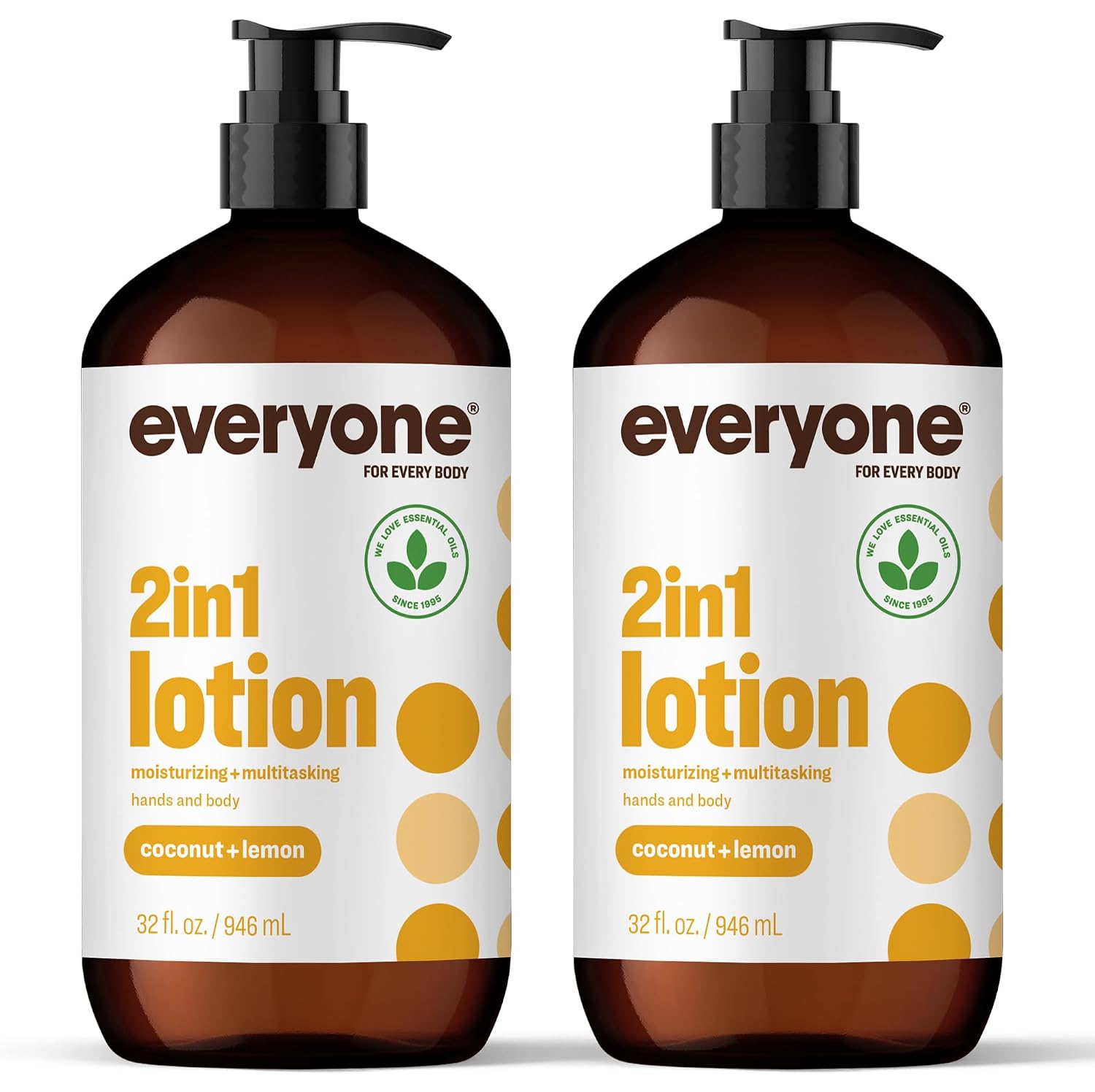 Everyone 2-in-1 Hand & Body Lotion, Coconut Lemon, 32 oz 2-Pack | Everyone 2-in-1 Hand & Body Lotion, Coconut Lemon, 32 oz 2-Pack