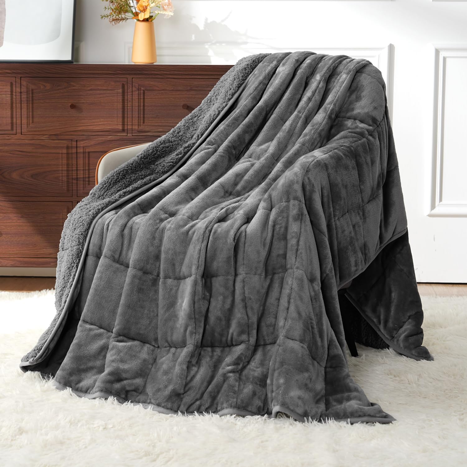 Uttermara Weighted Blankets for Adults Queen Size, 15lbs 60×80 Inches