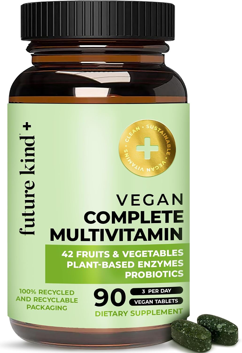 Future Kind Vegan Multivitamin Complete 42-in-1 for Women & Men, 90ct