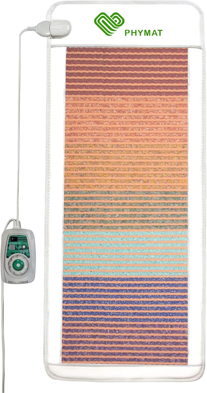 PHYMAT 7-Chakra Gemstone Far Infrared Crystal Heating Mat, 67x27in