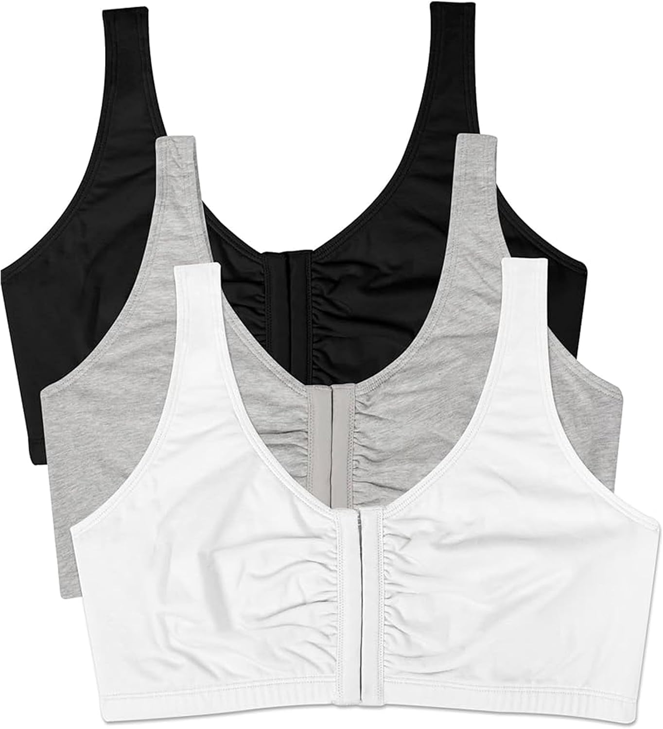 Fruit of the Loom Women’s Multi-Pack Front Close Sports Bra