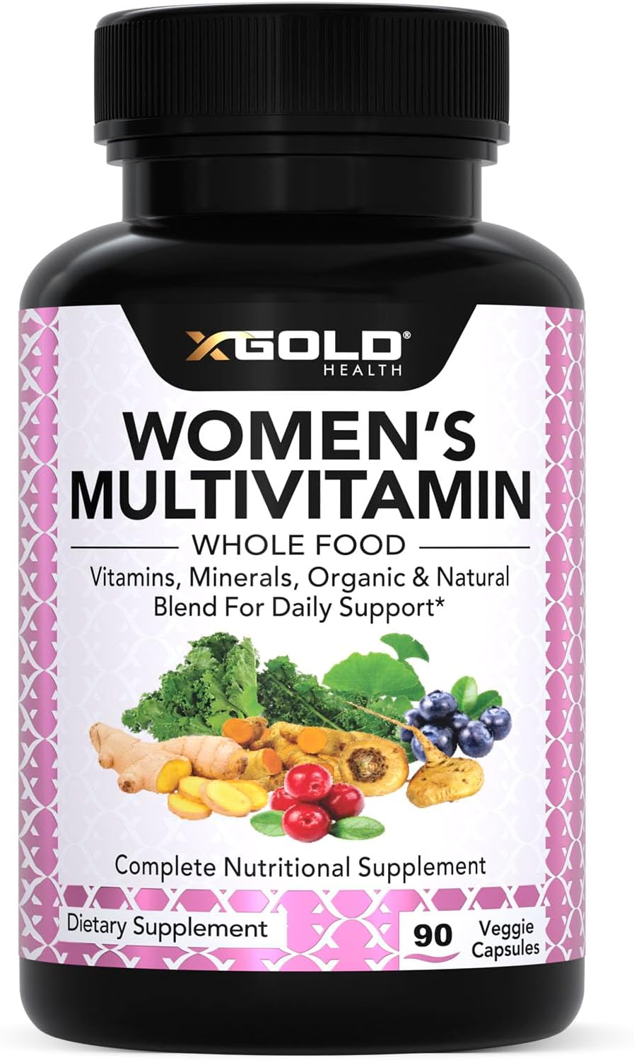 X Gold Health Vegan Women’s Daily Multivitamin 50 Plus Organic WholeFood | Organic, WholeFood