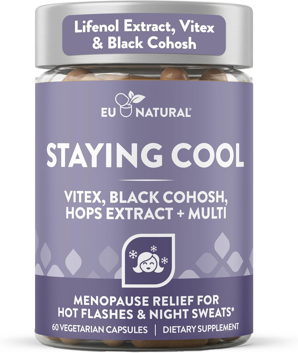 Staying Cool Hot Flash Relief for Women – Menopause Relief, 60 Capsules