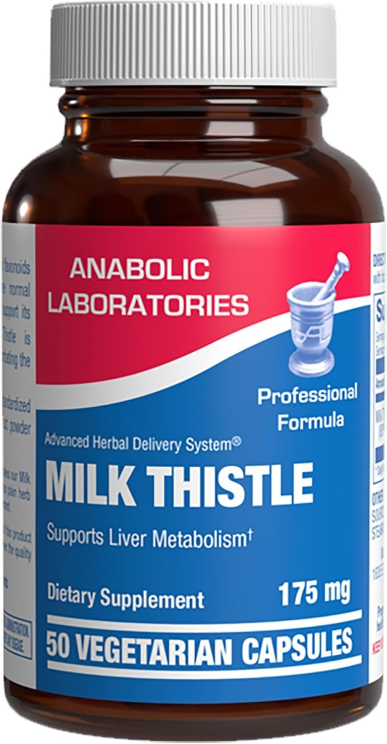 Silymarin Milk Thistle Extract Capsules – Clinical Milk Thistle Liver Supplements for Women & Men with Standardized 80% Silymarin for Liver Cleanse Detox Support – Vegan Made in The USA – 50 Servings