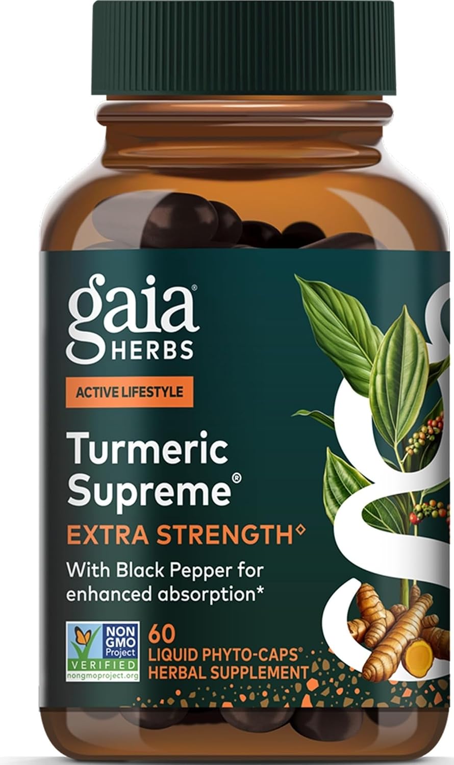 Gaia Herbs Turmeric Supreme Extra Strength, 60 Vegan Capsules