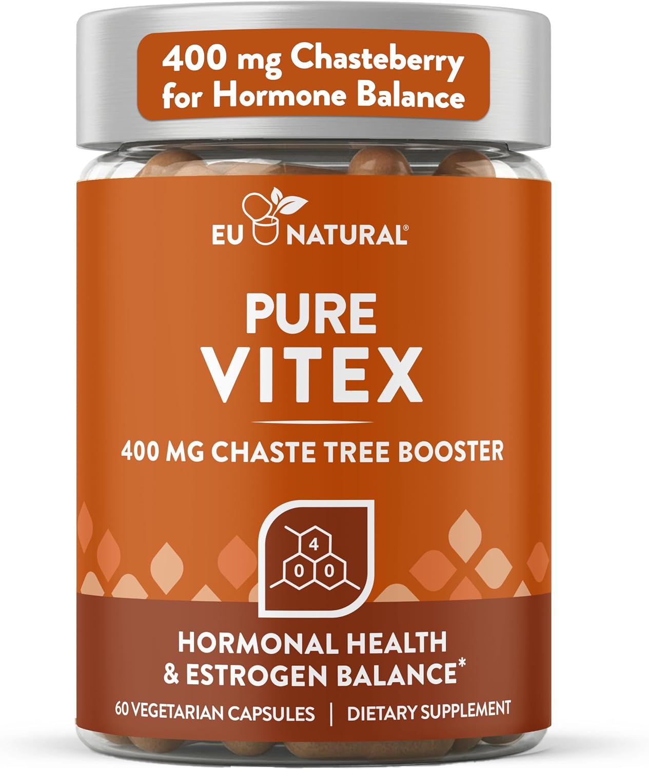 Vitex Chasteberry 400mg – Women’s Hormone & Cycle Support, 60 Capsules | Full-spectrum & standardized Vitex helps support hormone balance, healthy menstrual cycles & PMS comfort