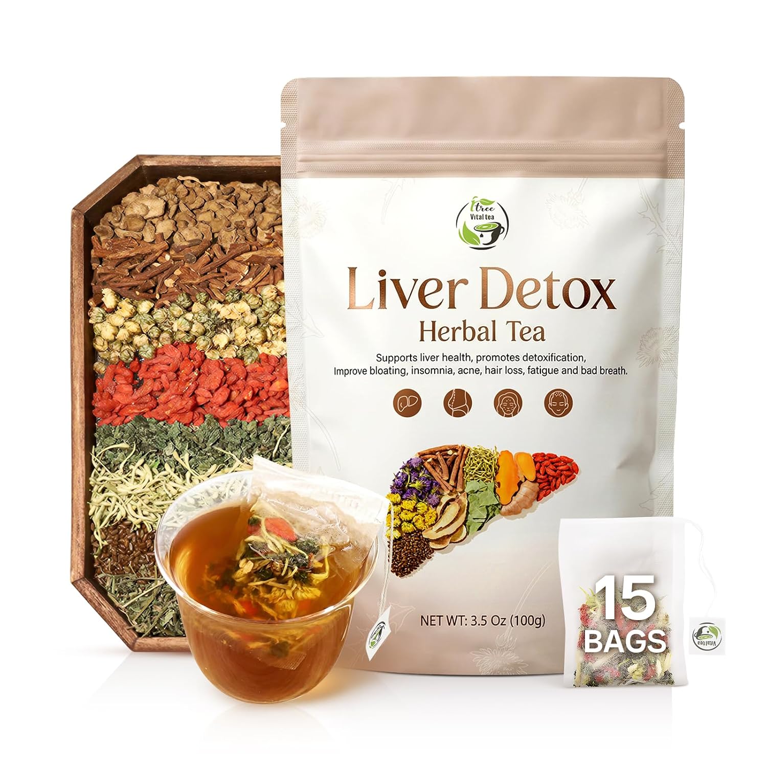 Liver Detox Herbal Tea, Milk Thistle Tea Blend