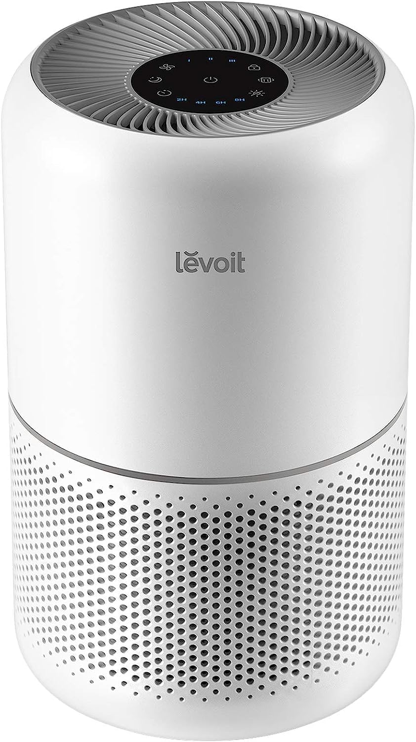 LEVOIT Air Purifier for Home Allergies and Pets Hair Smokers in Bedroom, H13 True HEPA Filter, 24db Filtration System Cleaner Odor Eliminators, Remove 99.97% Dust Smoke Mold Pollen, Core 300, White | Quiet HEPA Sleep Mode, Remove 99.97% Dust Pollen Smoke Pet Odor, AHAM VERIFIDE, Core300-P, Up to 1073 ft², White