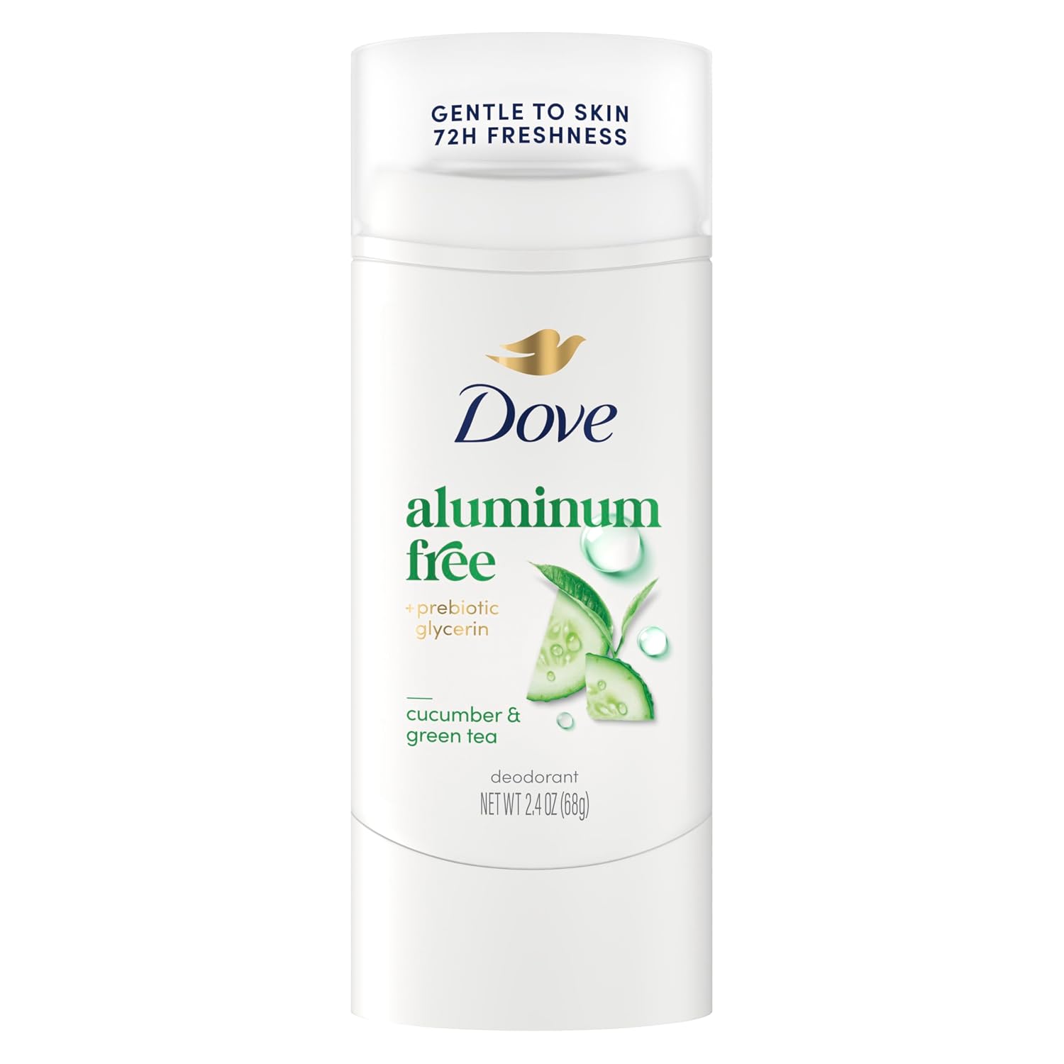 Dove Deodorant Stick Cucumber & Green Tea Aluminum Free 2.4 Oz | 72H Odor Protection