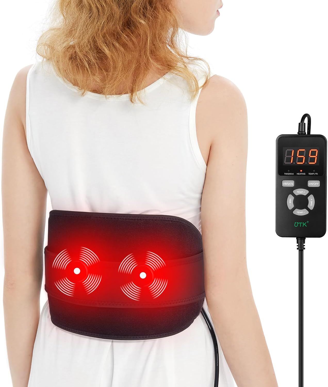 UTK Massage Far Infrared Heating Pad for Back Pain Relief