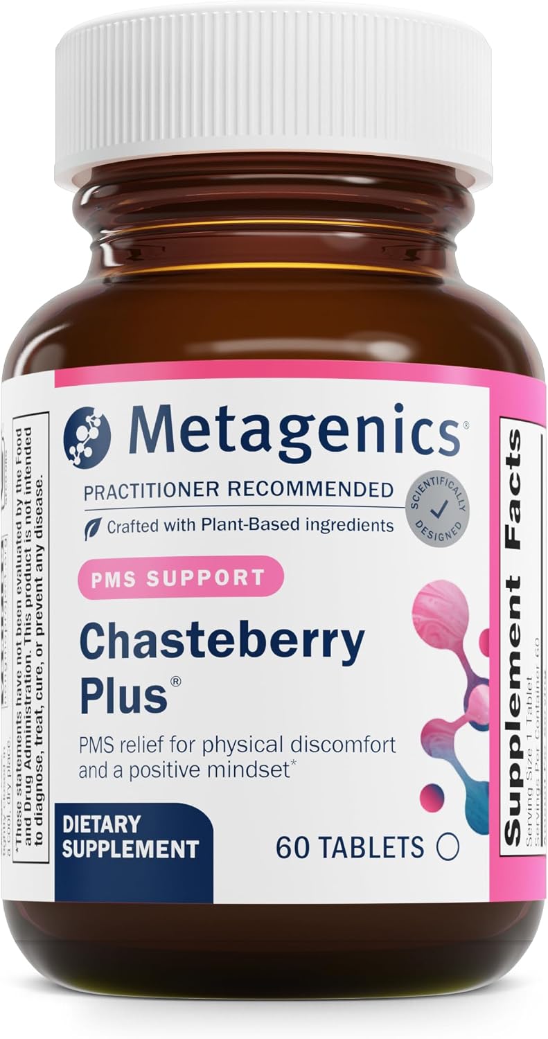 Metagenics Chasteberry Plus, Hormonal Balance Support, 60 Tablets | Herbal Hormone Balance Supplement, Chasteberry and Dong Quai, Supports Female Hormonal Balance, Non-GMO, Gluten-Free, Vegan