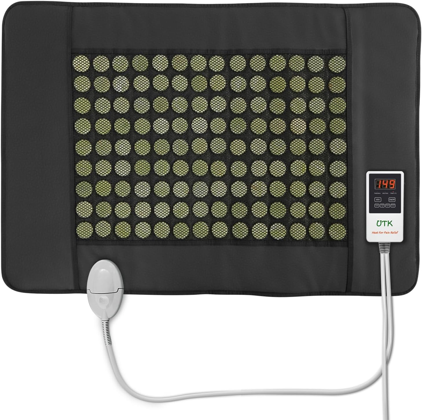 UTK Far Infrared Heating Pad for Back Pain, 126 Pure Jade, Large 21×31 in
