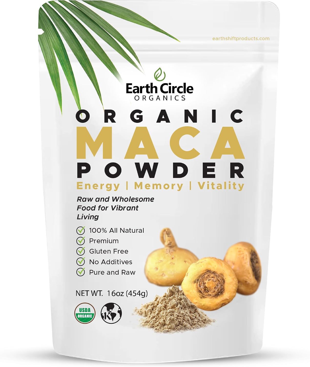 Yellow Maca Root Powder, Natural Superfood, Helps with Energy, Weight, and Women’s Fertility – Vegan – 1 Pound (Pack of 1)