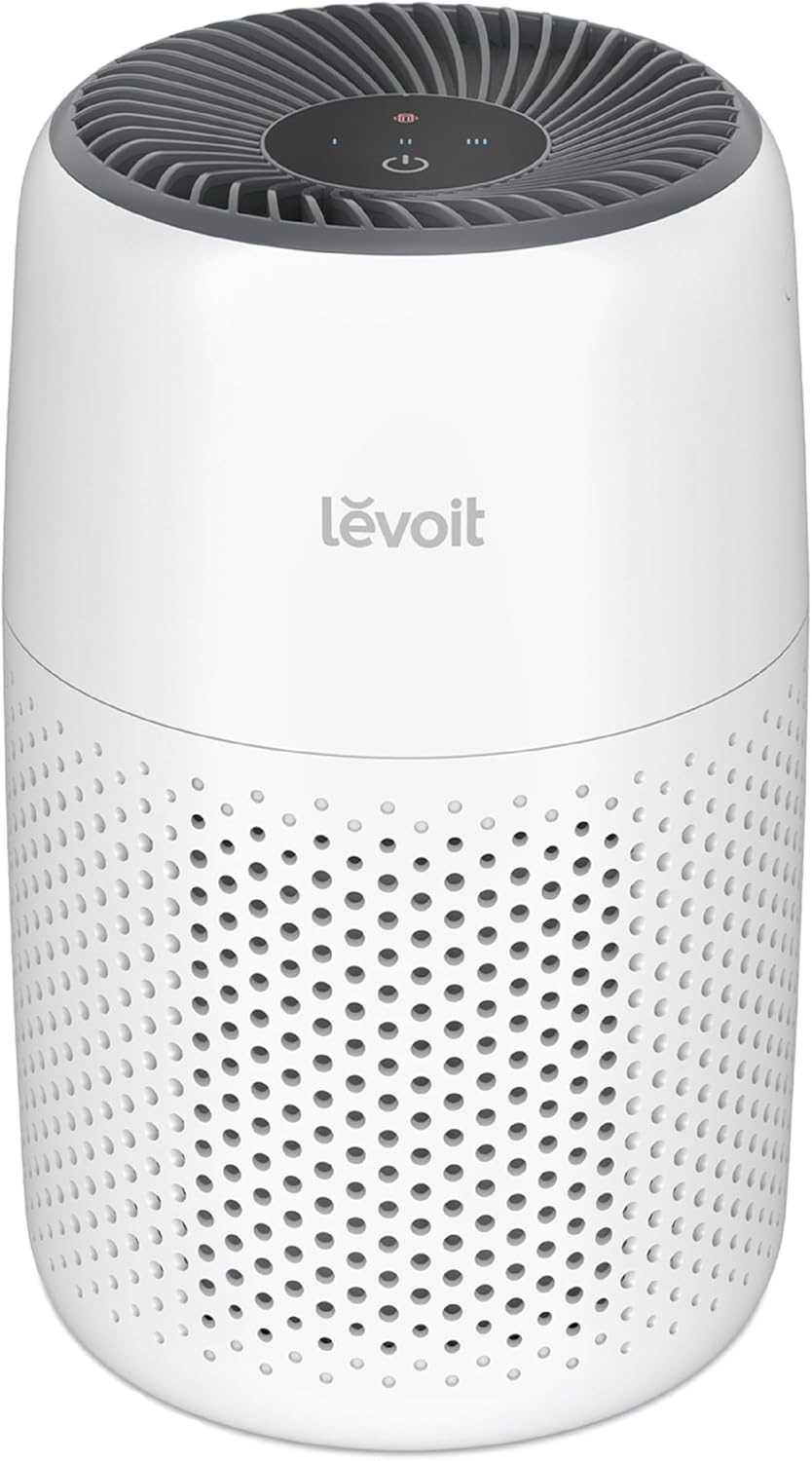 Levoit Air Purifiers for Bedroom Home Pets Dorm Room, Small Air Purifiers | Filter Cleaner with Fragrance Sponge, Filters Smoke, Allergens, Pet Dander, Odor, Dust, Office, Desktop, Core Mini-P, White