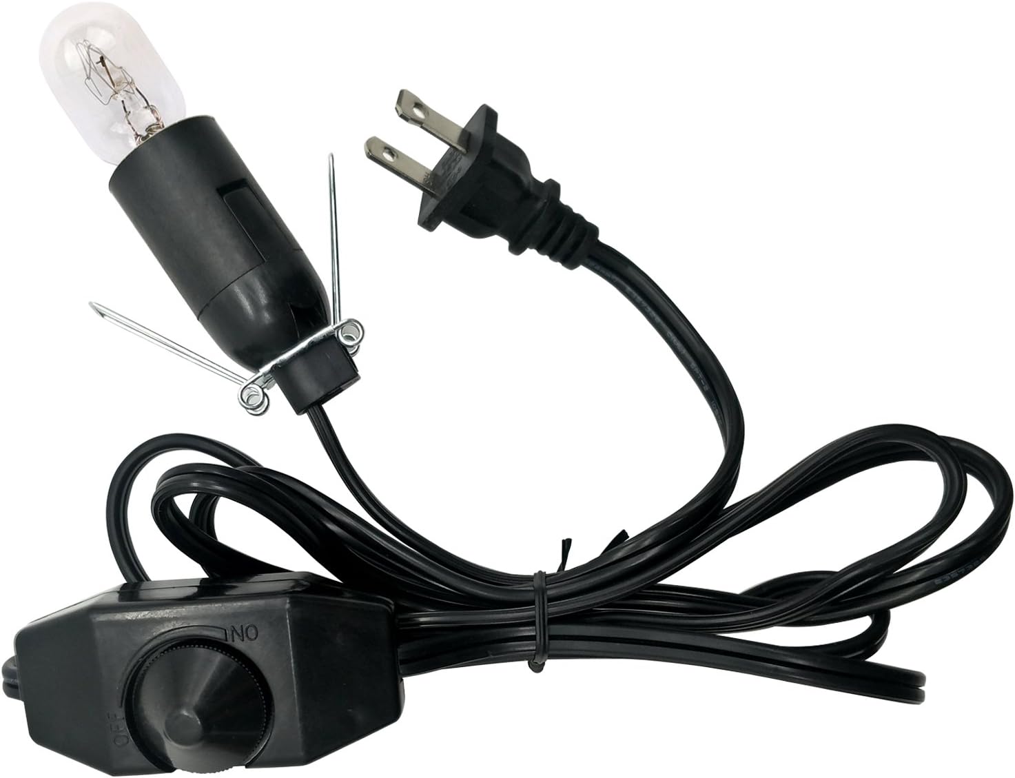 haraqi Himalayan Salt Lamp Cord and Bulb with Dimmer Switch