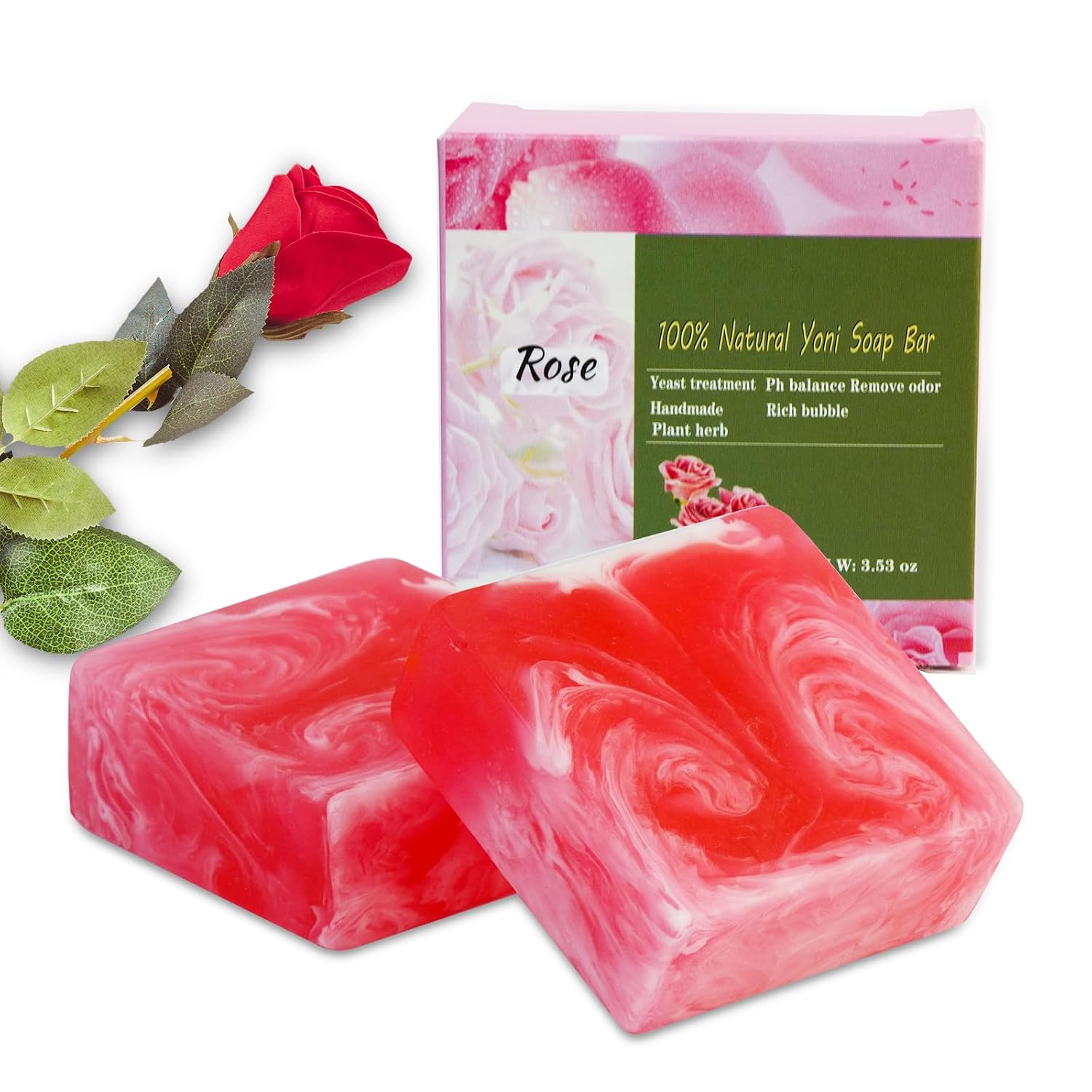 2 PCS Yoni Soap Bars for Odor Control, Natural PH Balanced & V Cleanser