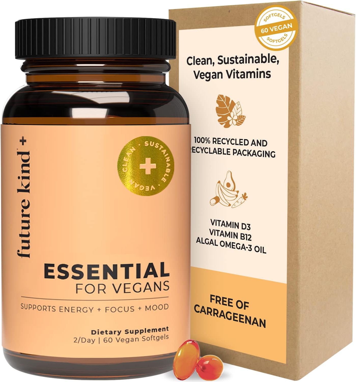 Future Kind 3-in-1 Daily Multivitamin for Women & Men, Vegan, 60ct