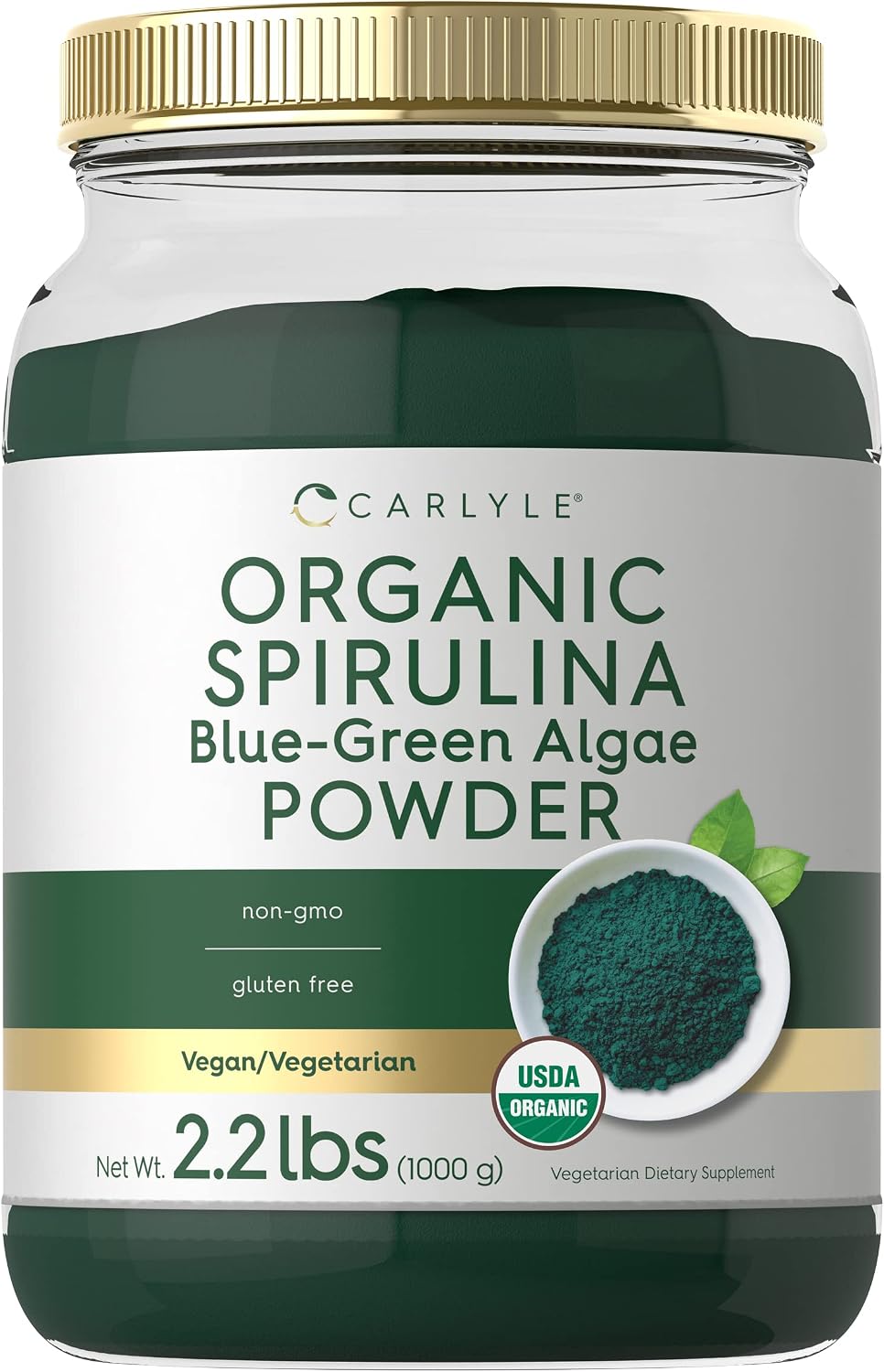 Carlyle Organic Spirulina Powder 2.2 lbs | Blue Green Algae | 8000mg