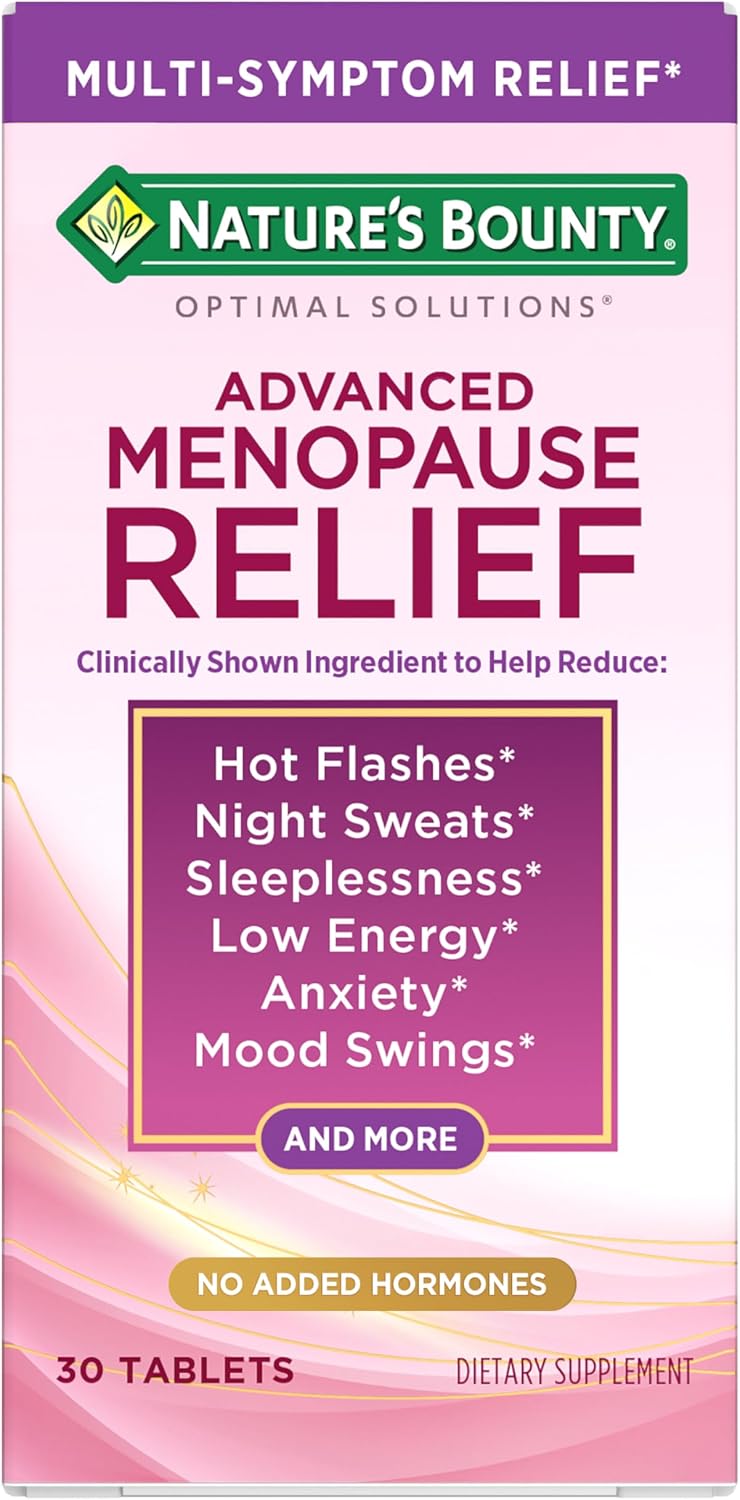 Nature’s Bounty Optimal Solutions Advanced Menopause Relief Supplements