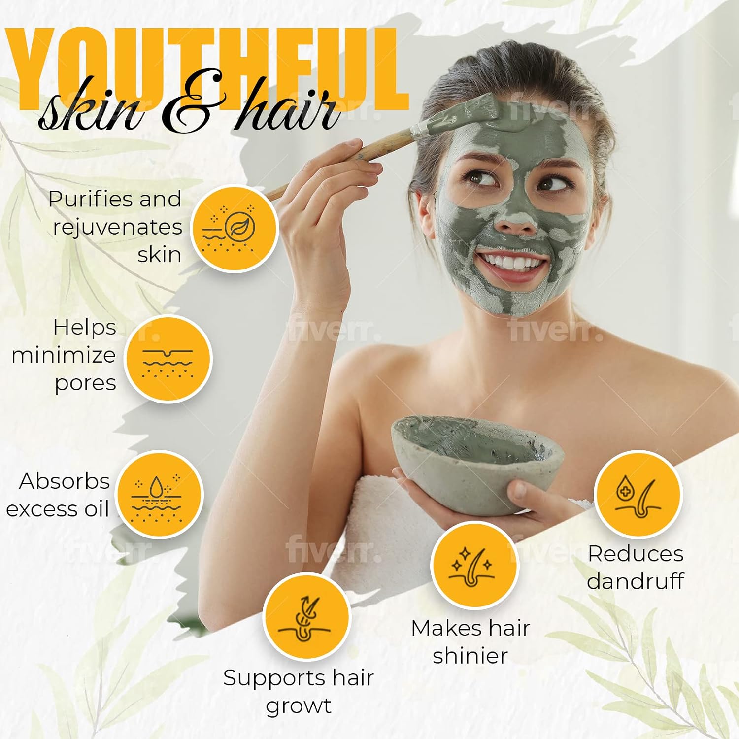Calcium Bentonite Clay 10 Pounds Health & Beauty | Healing Clay Food Grade Removes Environmental Toxins for a Whole Body Detox Perfect for Mask, Bath or Wrap