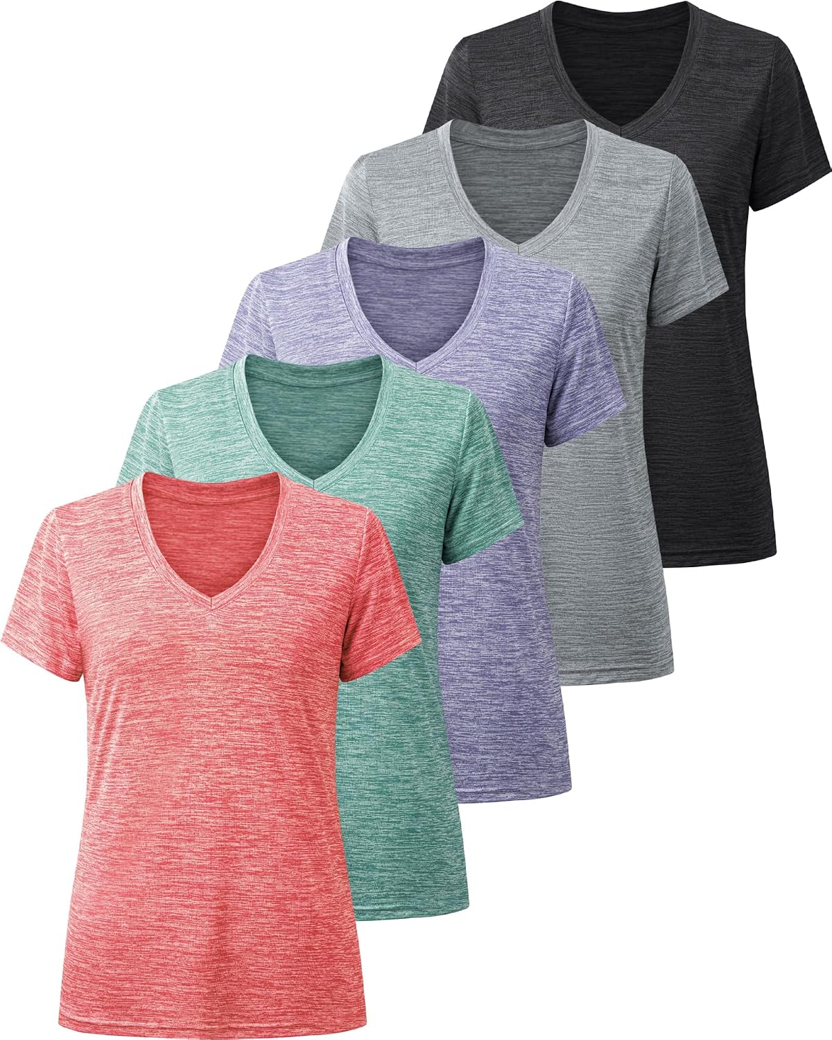 BALENNZ Workout Shirts for Women, Moisture Wicking Quick Dry Active Athletic Women’s Gym Performance T Shirts