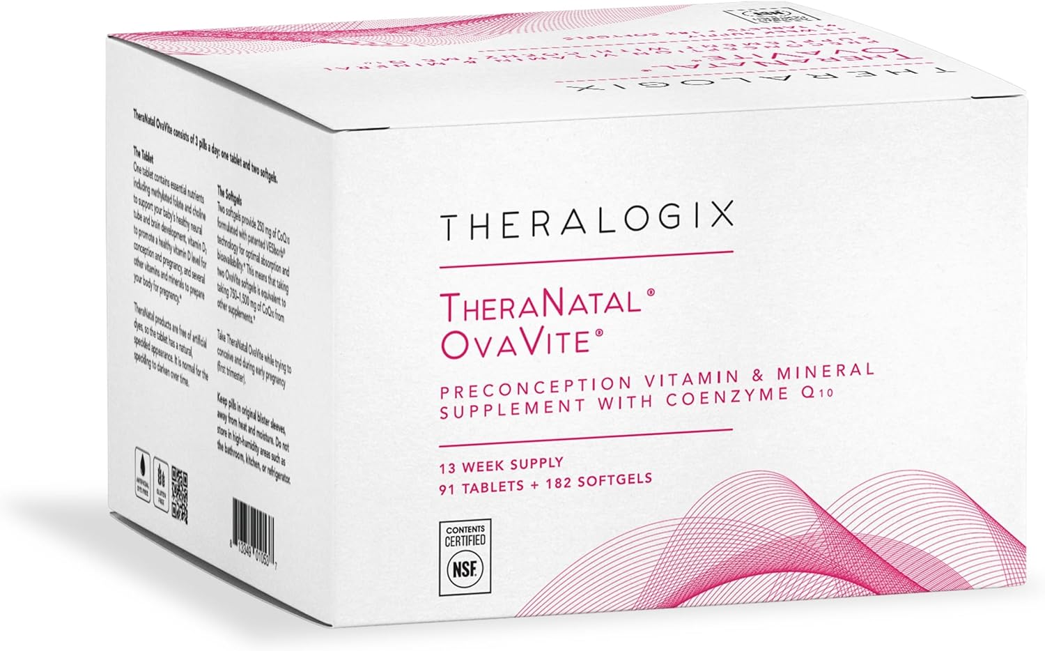 Theralogix TheraNatal OvaVite – Preconception & Egg Quality, NSF Certified | Fertility-focused nutrients for women trying to conceive, plus coenzyme Q10 (CoQ10) to support healthy egg quality.