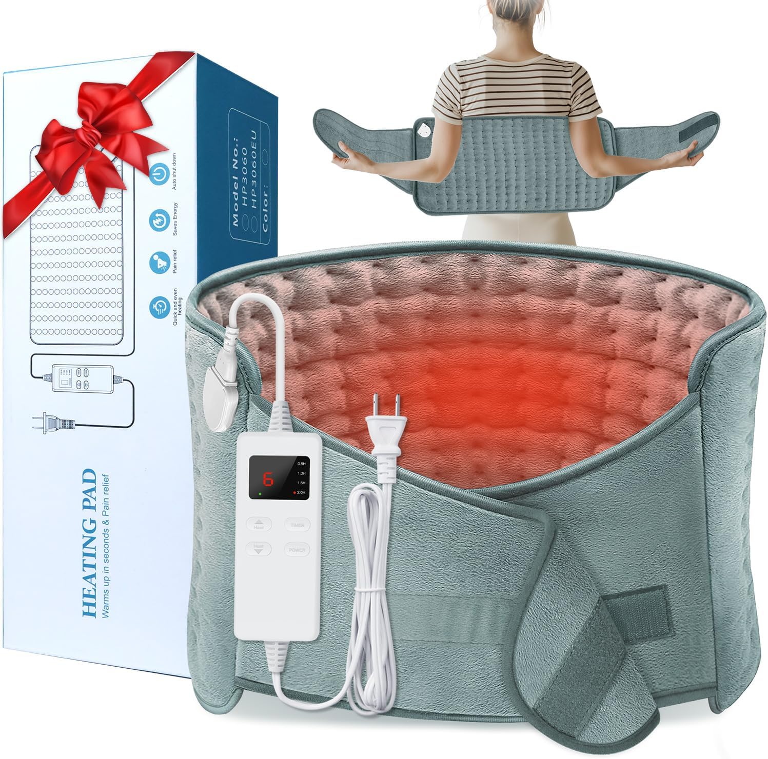 IGXHAVIZ Heating Pad with Adjustable Belt