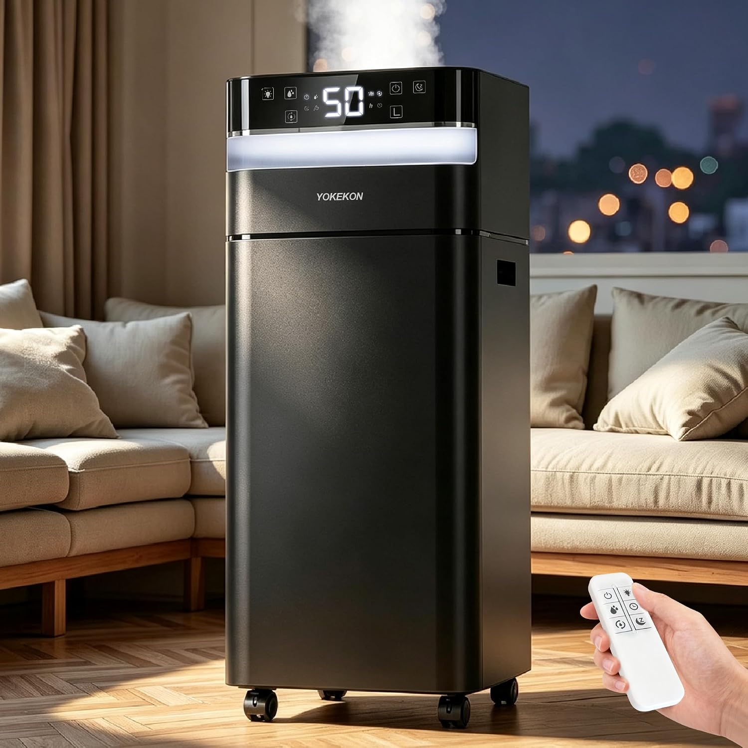 YOKEKON Humidifier Large Room 5.8Gal/22L, Cool Mist Humidifiers for Home