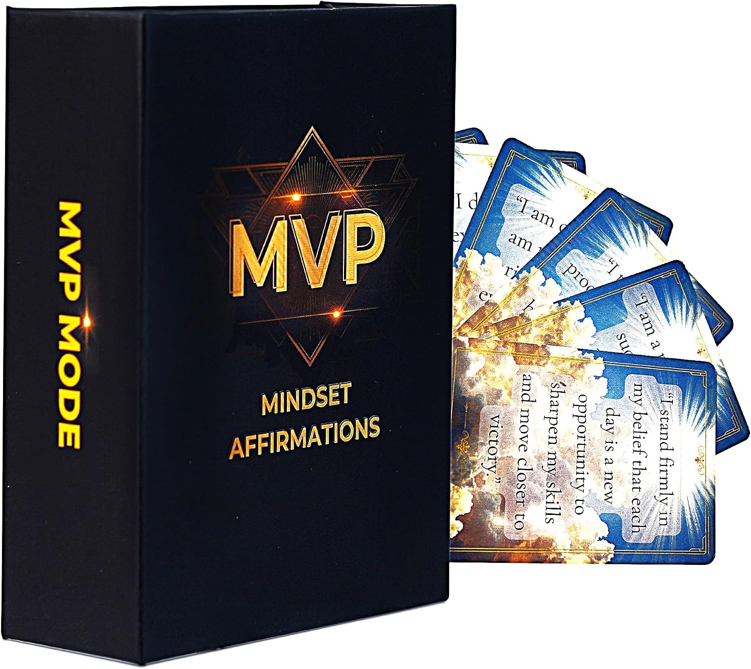 Adge MVP Mindset Affirmation Cards – 50 Motivational Cards to Achieve Your Inner Champion, Turn Dreams into Reality, Mental Strength, Motivation, Self Care, Personal Growth, Productivity, Mindfulness