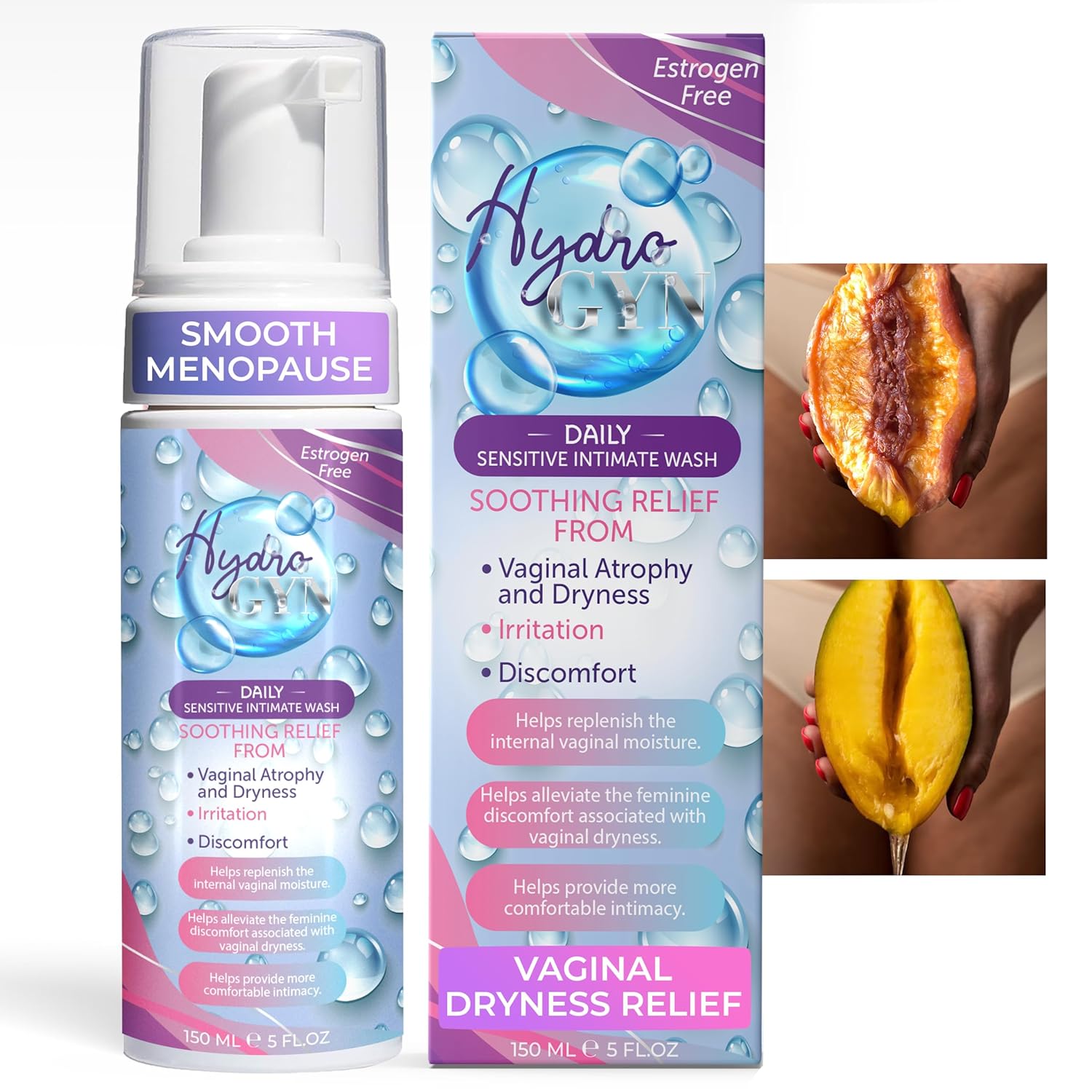 Hydro GYN Vaginal Wash for Dryness Relief pH Balanced Feminine Wash