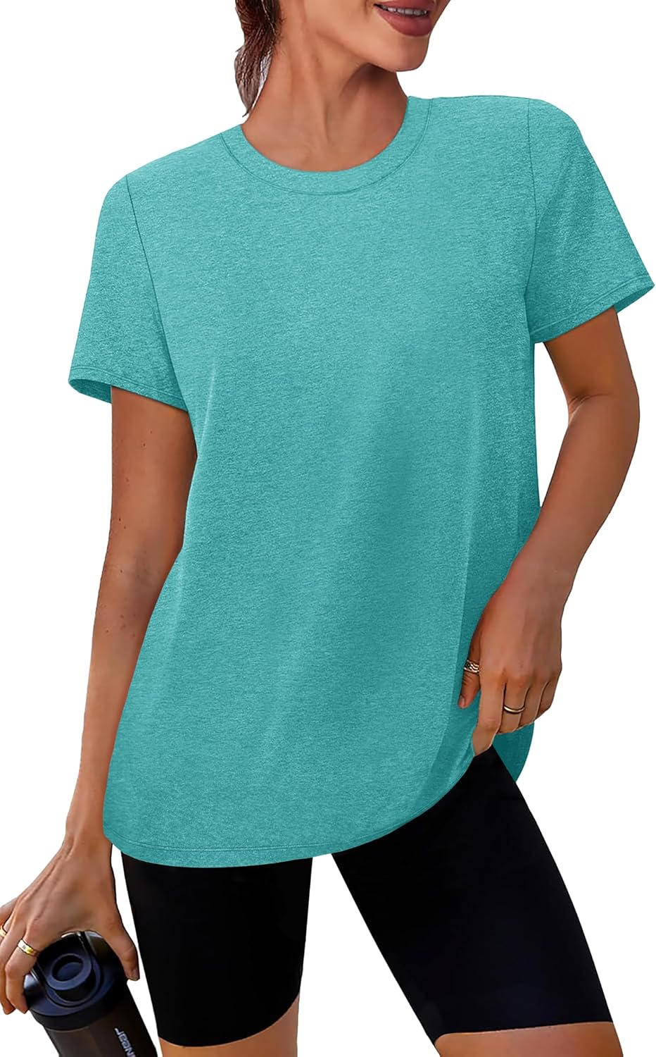 NIASHOT Workout Tops for Women Short Sleeve Summer Tops 2026 Athletic Shirts Pilates Exercise Clothes Sports Yoga Fitness