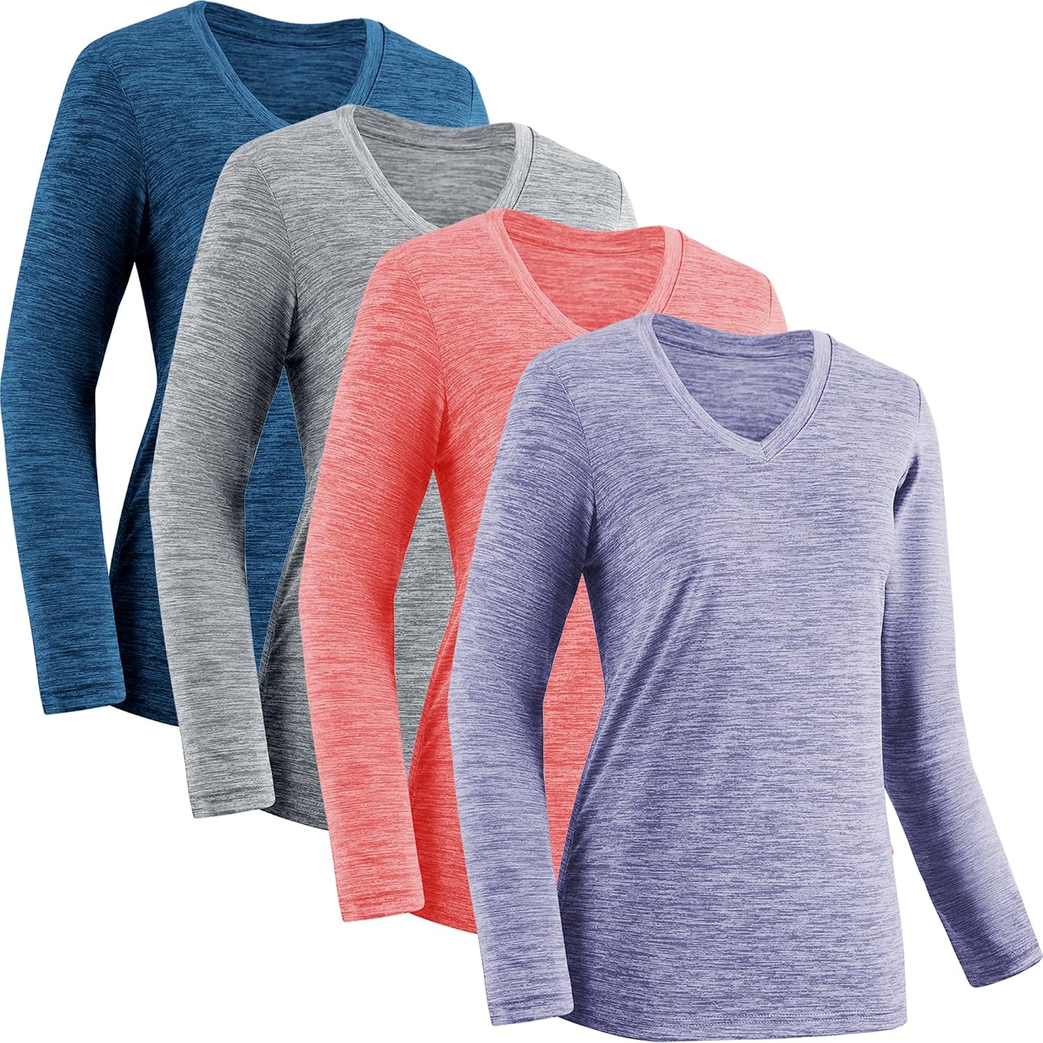 TVKSOM Moisture Wicking Shirts for Women Long Sleeve Workout Tops