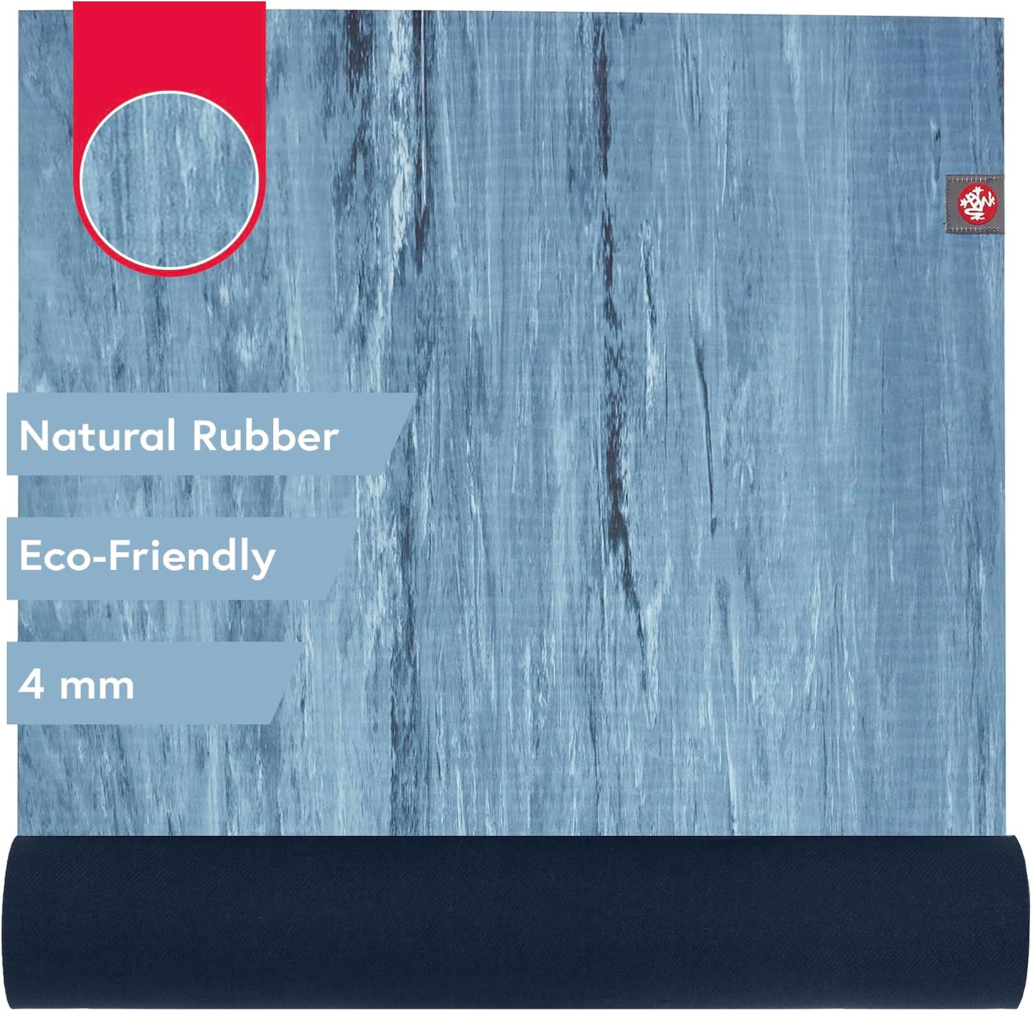 Manduka eKOLite Yoga Mat 71″ – 4mm | Natural Rubber | Eco-Friendly | Soft Textured Surface | Natural Next-to-Skin Feel | 71 x 26 inches | Charcoal Grey
