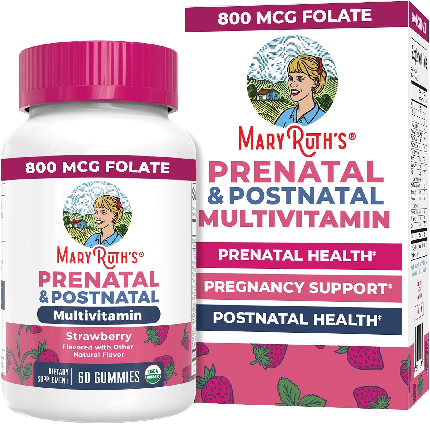 MARYRUTH’S Organic Prenatal Vitamins for Women Gummies, 30 Servings | 30 servings