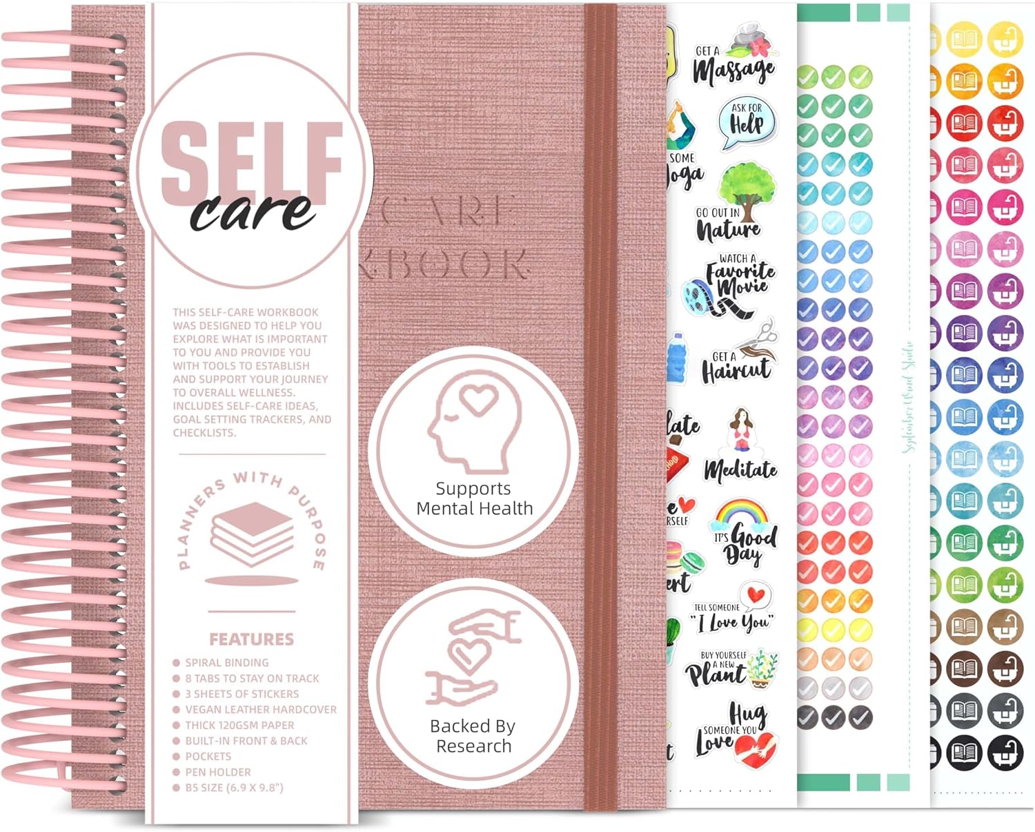 Planners with Purpose Self Care Journal, Self Love Workbook for Women | Daily Guided Self Reflection Journal, For Mental Health & Gratitude, Self Help, Manifestation, Affirmation, Wellness Planner