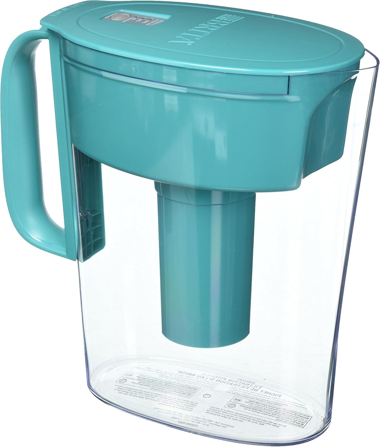 Brita Water Filter Pitcher for Tap and Drinking Water with 1 Standard Filter, Lasts 2 Months, 6-Cup Capacity, BPA Free, Turquoise