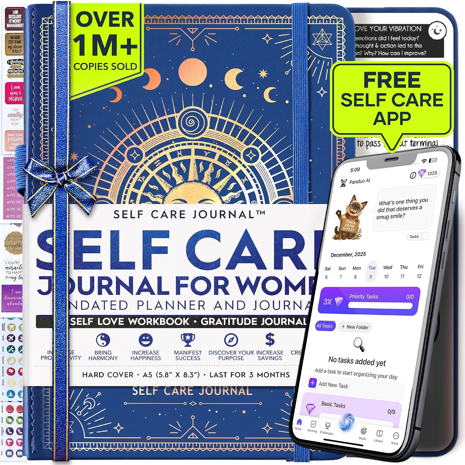 Freedom Mastery Daily Journal of Gratitude, Productivity & Habit Tracker