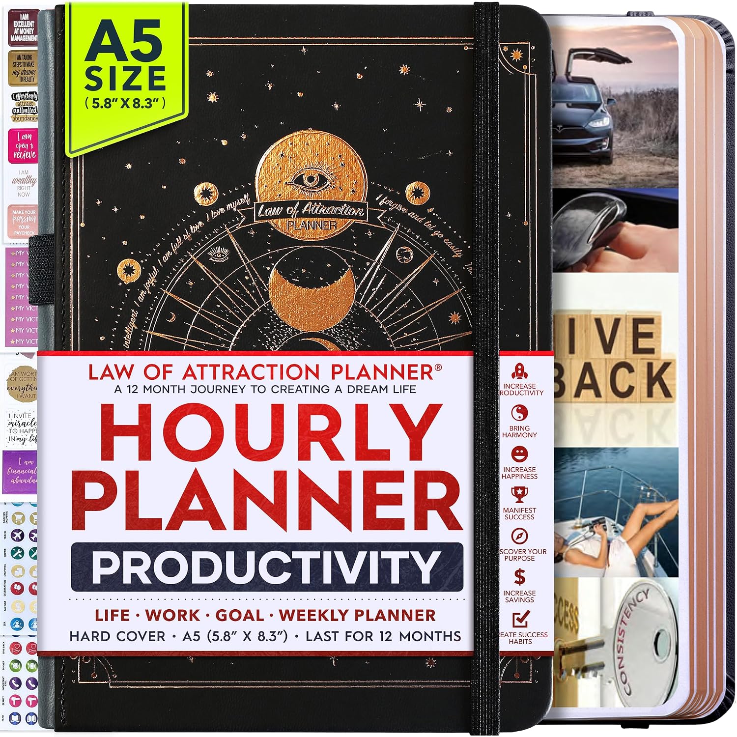Life Planner Deluxe Undated Planner Weekly and Monthly Manifestiing Journal
