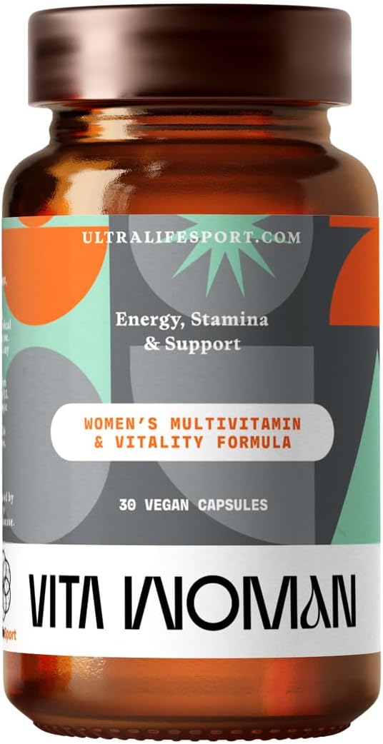 Ultra Life Sport – VITA Woman Premium Multivitamin for Women – 30 Capsule Daily Vitamins for Women with Vitamin E, K2 MK-7, and B for Maximum Absorption – 100% Vegan, Organic, Non-GMO, Gluten Free