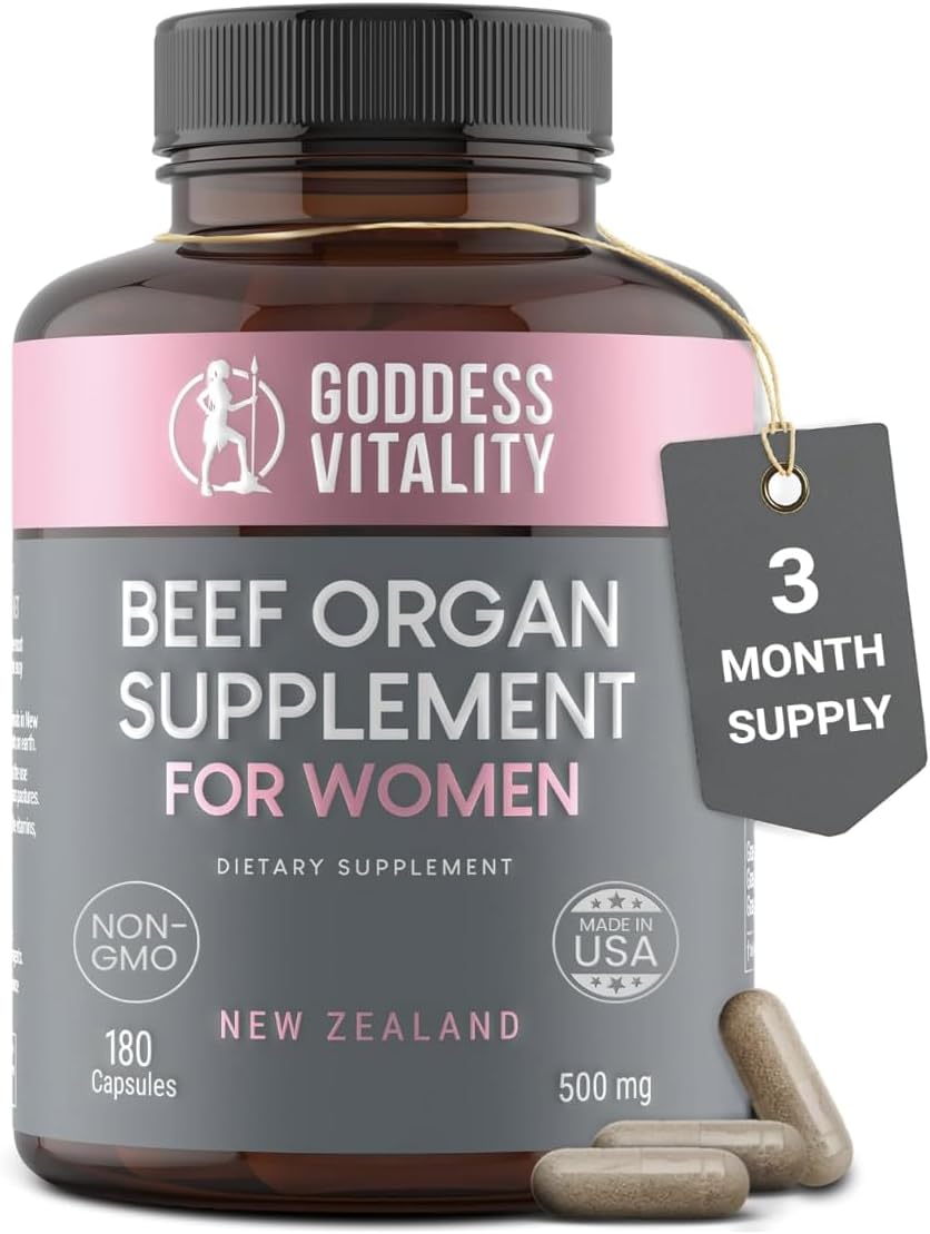Beef Organ Supplement for Women | Supports Hormone Balance | Ovary, Uterus & Reproductive Nourishment + Liver, Kidney & Heart for Cycle Harmony, Mood Ease & Feminine Energy | 90 Day Supply