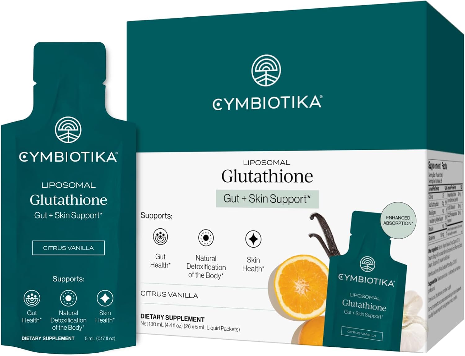 CYMBIOTIKA Liposomal Glutathione – PQQ, CoQ10, Detox & Skin Support