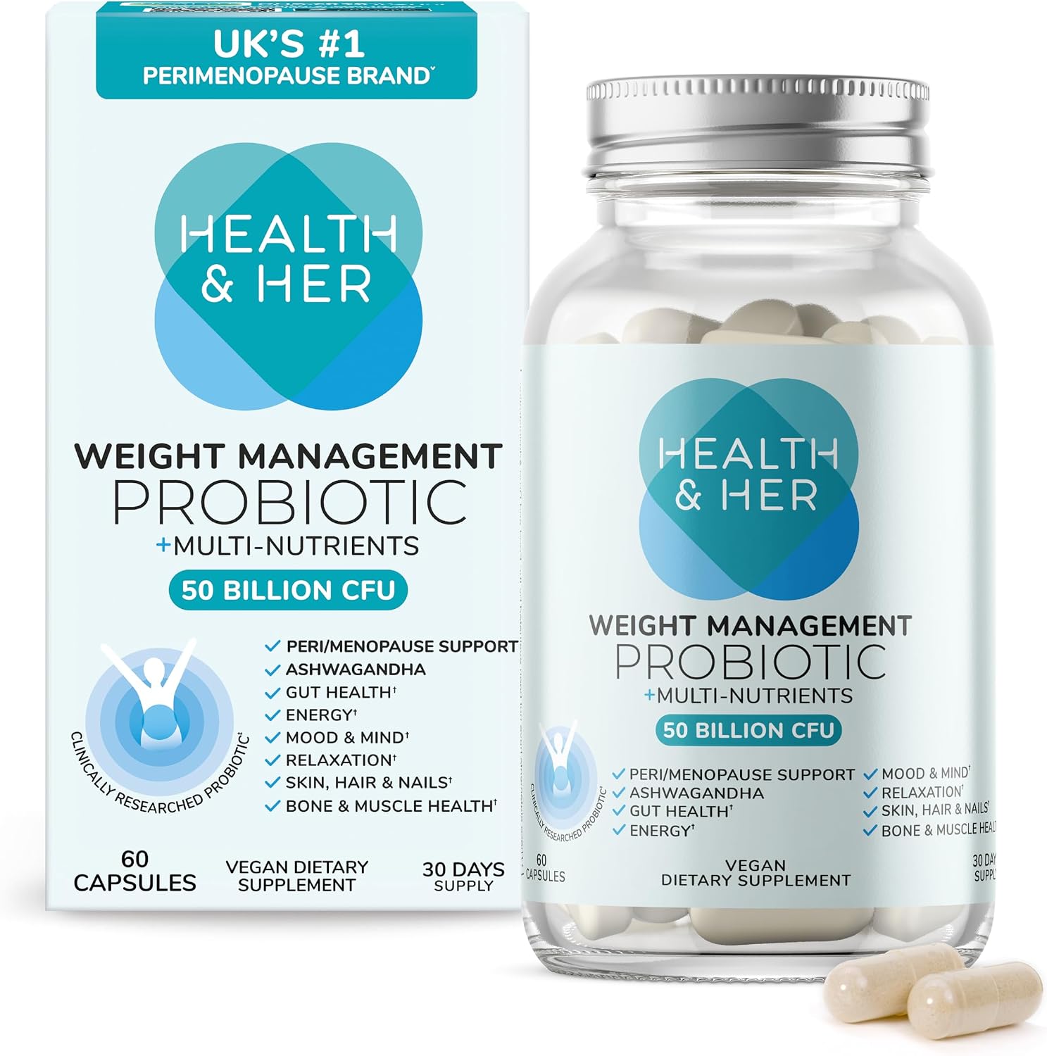 Health & Her Weight Management Probiotics for Women, 30 Day Supply