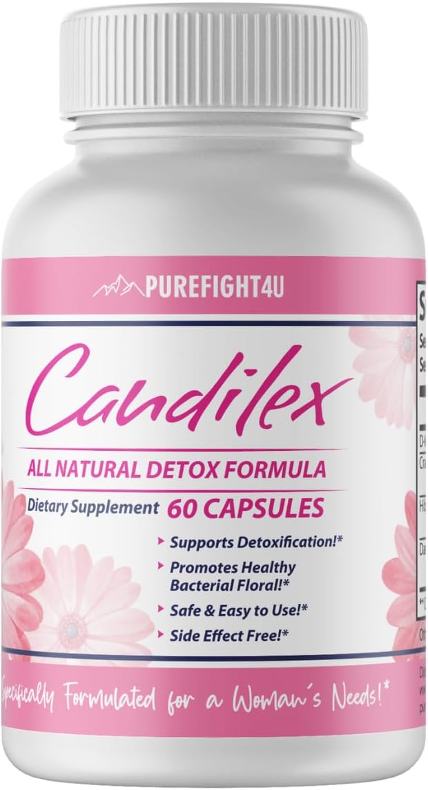 Candilex All-Natural Detox Formula, Supports Detoxification & Healthy Bacterial Flora, Formulated for Woman’s Need | Dietary Supplement 60 Capsules
